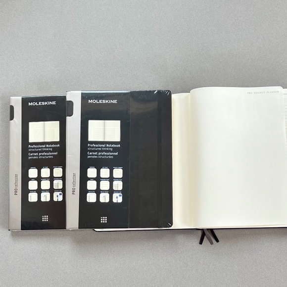 3 Moleskine Professional Notebook-Pro Collection Hardcover, XL-7.5"x.9.25", 192p - Picture 1 of 5